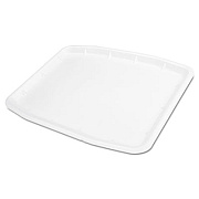 Genpak SUPERMARKET TRAY, 12 X 15.75 X 0.75, WHITE, 100/CARTON (11216WH)