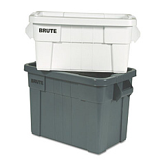 Rubbermaid Commercial Brute Tote Box, 20 gal, 27.88" x 17.38" x 15.13", Gray (9S31GRAEA)