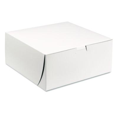 SCT White One-Piece Non-Window Bakery Boxes, 9 x 9 x 4, White, Paper, 200/Carton (0961)