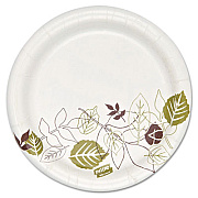 Dixie Pathways Soak Proof Shield Heavyweight Paper Plates, 5.88" dia, Green/Burgundy, 250 Pack, 4 Packs/Carton (SXP6PATHCT)