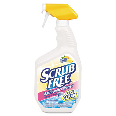 Arm & Hammer Scrub Free Soap Scum Remover, Lemon, 32 oz Spray Bottle, 8/Carton (3320000105)