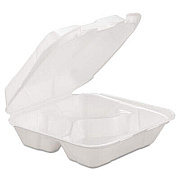 GEN HINGEDM3 Foam Hinged Carryout Containers
