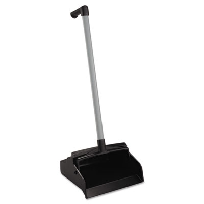 Impact Lobbymaster Plastic Lobby Dustpan, 12" Wide, 32" High, Black Pan/white Handle, 6/CARTON (2602CT)