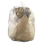 FlexSol HIGH DENSITY CORELESS CAN LINERS, 60 GAL, 22 MICRONS, 38" X 60", CLEAR, 150/CARTON (BR3860SX)