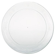 WNA Designerware Plastic Plates, 9" dia, Clear, 10/Pack, 18 Packs/Carton (DWP9180)