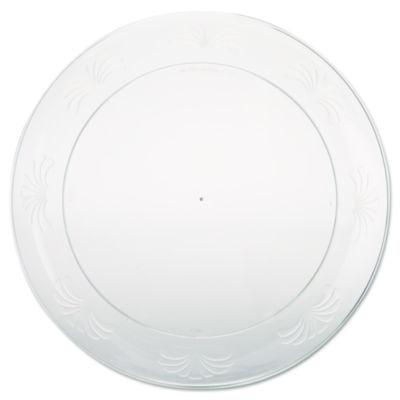 WNA Designerware Plastic Plates, 9" dia, Clear, 10/Pack, 18 Packs/Carton (DWP9180)