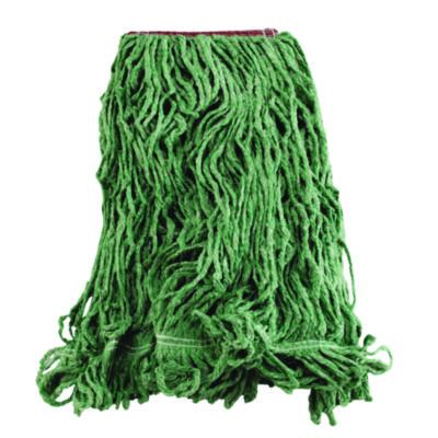 Rubbermaid Commercial Super Stitch Blend Mop Heads, Cotton/Synthetic, Large, Green 6/Carton (D213GRE)