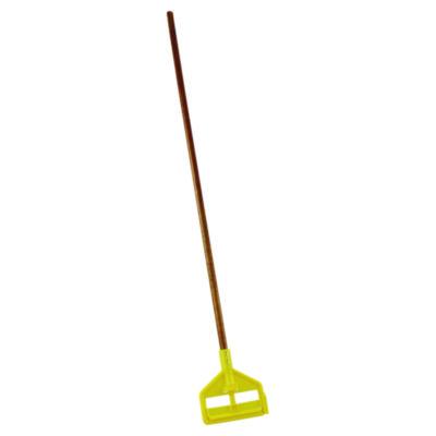 Rubbermaid Commercial Invader Wood Side-Gate Wet-Mop Handle, 54", Natural/Yellow (H115)
