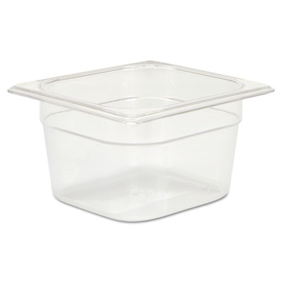 Rubbermaid Commercial COLD FOOD PANS, 1/6-SIZE, 1.66 QT, 6.38 X 6.88 X 4, CLEAR (105PCLE)