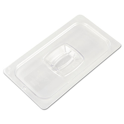 Rubbermaid Commercial COLD FOOD PAN COVERS, 1/3-SIZE, 6.88 X 12.8, CLEAR (121P23CLE)
