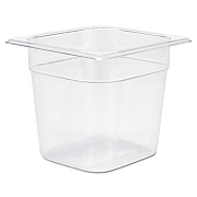 Rubbermaid Commercial COLD FOOD PANS, 1/6-SIZE, 2.5 QT, 6.38 X 6.88 X 6, CLEAR (106PCLE)