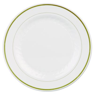 WNA Masterpiece Plastic Plates, 10.25" dia, Ivory/Gold, 10/Pack, 12 Packs/Carton (MP10IPREM)