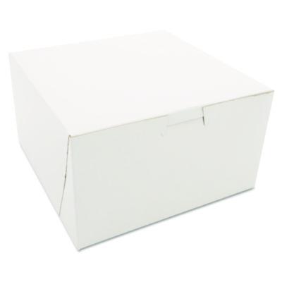 SCT White One-Piece Non-Window Bakery Boxes, 7 x 7 x 4, White, Paper, 250/Carton (0921)