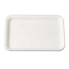 Genpak SUPERMARKET TRAY, 5.75 X 8.25 X 0.5, WHITE, 125/BAG, 4 BAGS/CARTON (2SWH)