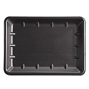 Genpak SUPERMARKET TRAY, WESTCOAST SUPERMARKET ONLY, 10 X 14 X 1.25, BLACK 100/CARTON (W1014BK)