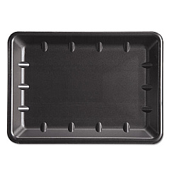 Genpak SUPERMARKET TRAY, WESTCOAST SUPERMARKET ONLY, 10 X 14 X 1.25, BLACK 100/CARTON (W1014BK)
