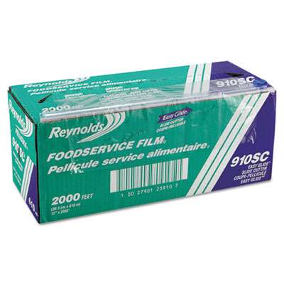 Reynolds Wrap PVC Food Wrap Film Roll in Easy Glide Cutter Box, 12" x 2,000 ft (910SC)