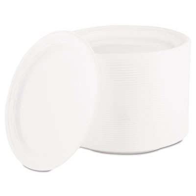 Dart Famous Service Plastic Dinnerware, Plate, 6" dia, White, 125/Pack (6PWFPK)