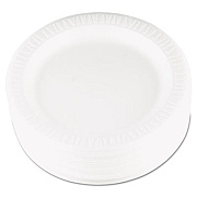 Dart Quiet Classic Laminated Foam Dinnerware, Plate, 9" dia, White, 500/Carton (9PWQR)