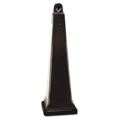 Rubbermaid Commercial GroundsKeeper Cigarette Waste Collector, Pyramid, 1 gal, Plastic/Steel, Brown (257088BRO)