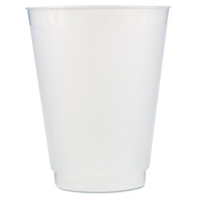 WNA Front Flex Plastic Cups, 16 oz, Frosted, 25/Pack, 20 Packs/Carton (PF16)