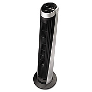 Bionaire Remote Control Tower Fan, Five Speeds, Black/Silver (BTF4011ARBU)