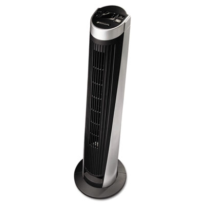 Bionaire Remote Control Tower Fan, Five Speeds, Black/Silver (BTF4011ARBU)