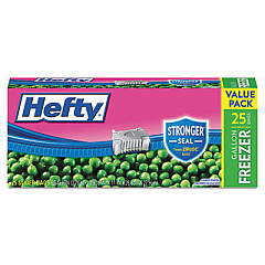 Hefty Slider Bags, 1 gal, 2.5 mil, 10.56" x 11", Clear, 25/Box (R82425)