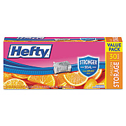 Hefty Slider Bags, 1 gal, 1.5 mil, 10.56" x 11", Clear, 30/Box (R81430)