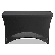 Iceberg iGear Fabric Table Cover, Polyester/Spandex, 24" x 48", Black (16511)