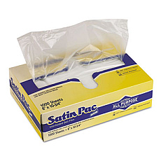 Dixie Satin-Pac High Density Polyethylene Film Sheets, 8 x 10.75, 1,000/Pack, 10 Packs/Carton (S8)
