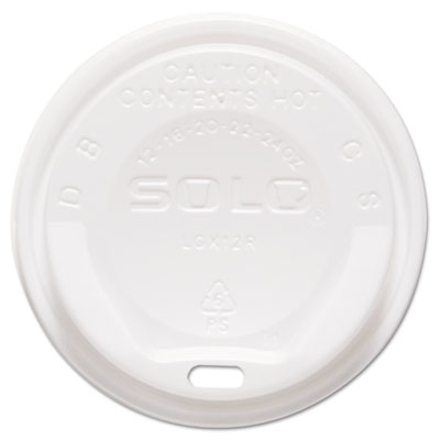 Dart Gourmet Hot Cup Lids, For Trophy Plus Cups, Fits 12 oz to 20 oz, White, 1,500/Carton (LGXW2)