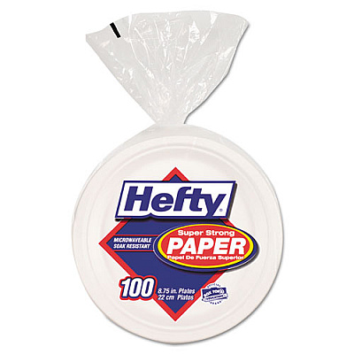 Hefty D79001 Compostable Sugarcane Super Strong Paper Dinnerware
