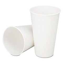 AbilityOne 7530006414592, SKILCRAFT Cold Beverage Cups, 12 oz, Paper, White with Logo, 2,500/Box