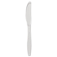 Dart Guildware Heavyweight Plastic Cutlery, Knives, Clear, 1000/Carton (GDC6KN0090)