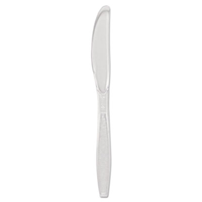Dart Guildware Heavyweight Plastic Cutlery, Knives, Clear, 1000/Carton (GDC6KN0090)