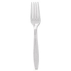 Dart Guildware Heavyweight Plastic Cutlery, Forks, Clear, 1000/Carton (GDC5FK0090)