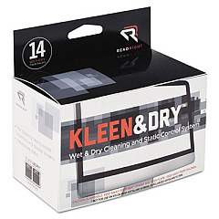 Read Right Two Step ScreenKleen Wet and Dry Cleaning Wipes, 5 x 5, Unscented, 14/Box (RR1205)