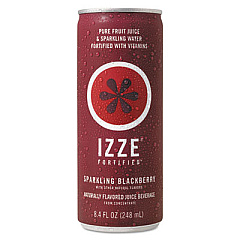 IZZE Fortified Sparkling Juice, Blackberry, 8.4 oz Can, 24/Carton (15023)