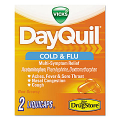 DayQuil SEVERE COLD AND FLU CAPLETS, DAYTIME, REFILL PACK, 2 CAPLETS/PACKET, 20 PACKS/BOX (97047)