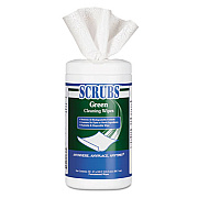SCRUBS GREEN CLEANING WIPES, 6 X 10.5, 50/CONTAINER, 6 CONTAINERS/CARTON (91856CT)