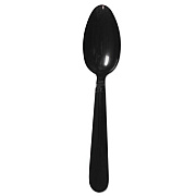 GEN Heavyweight Cutlery, Spoons, 6 1/2", Polypropylene, Black, 1000/Carton (GENHYBS)