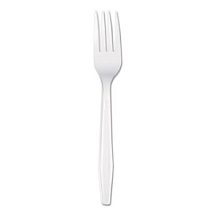 Boardwalk Mediumweight Polystyrene Cutlery, Fork, White, 100/Box (BWKBXFORKCT)