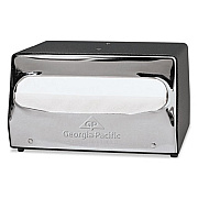 Georgia Pacific Professional Mini MorNap Mini-Fold Tabletop Napkin Dispenser, 7.9 x 11.5 x 4.9, Black/Chrome (51202CT)