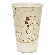 SOLO Symphony Treated-Paper Cold Cups, ProPLanet Seal, 12 oz, White/Beige/Red, 100/Bag, 20 Bags/Carton (R12NSYM)