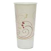 SOLO Symphony Treated-Paper Cold Cups, 22 oz, White/Beige/Red, 50/Bag, 20 Bags/Carton (RS22NSYM)