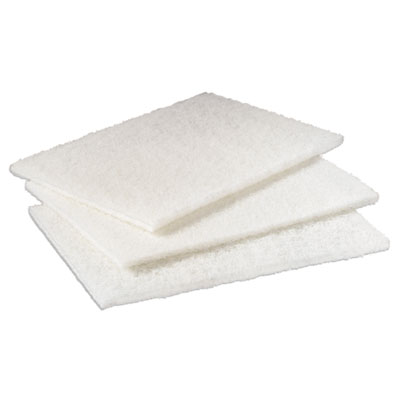 Scotch-Brite PROFESSIONAL Light-Duty Cleansing Pad 98, 6 x 9, White, 20/Pack, 3 Packs/Carton