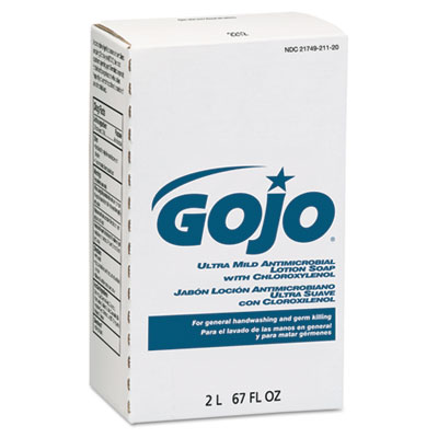 GOJO ANTIMICROBIAL LOTION SOAP W/CHLOROXYLENOL, FLORAL, 2,000 ML REFILL, 4/CARTON (2212)