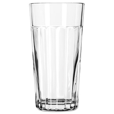Libbey Paneled Tumblers, 20 Oz, Clear, Iced Tea Glass, 24/carton (15643)