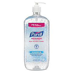 PURELL ADVANCED REFRESHING GEL HAND SANITIZER, CLEAN SCENT, 1 L, 4/CARTON (308004CMR)